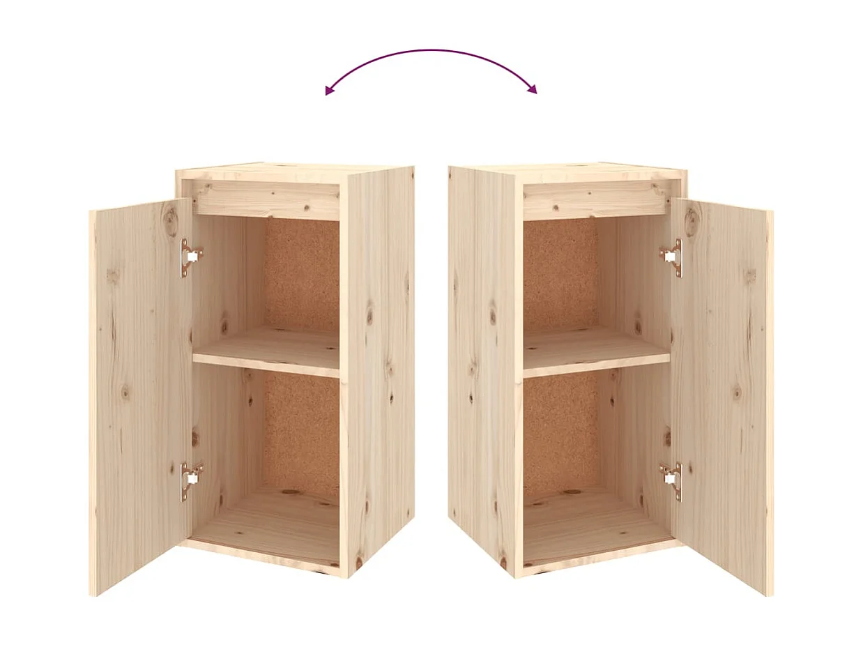 Berkfield TV Cabinets 4 pcs Solid Wood Pine