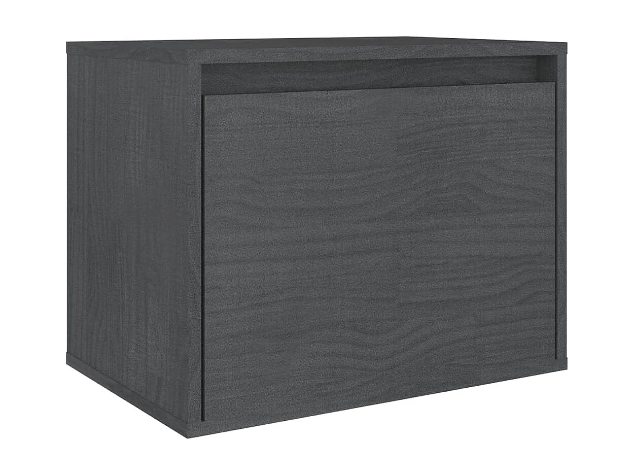Berkfield TV Cabinets 4 pcs Grey Solid Wood Pine