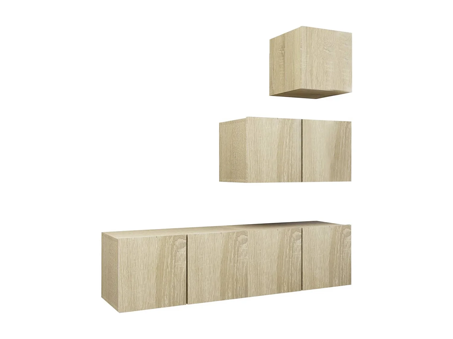 Berkfield 4 Piece TV Cabinet Set Sonoma Oak Engineered Wood