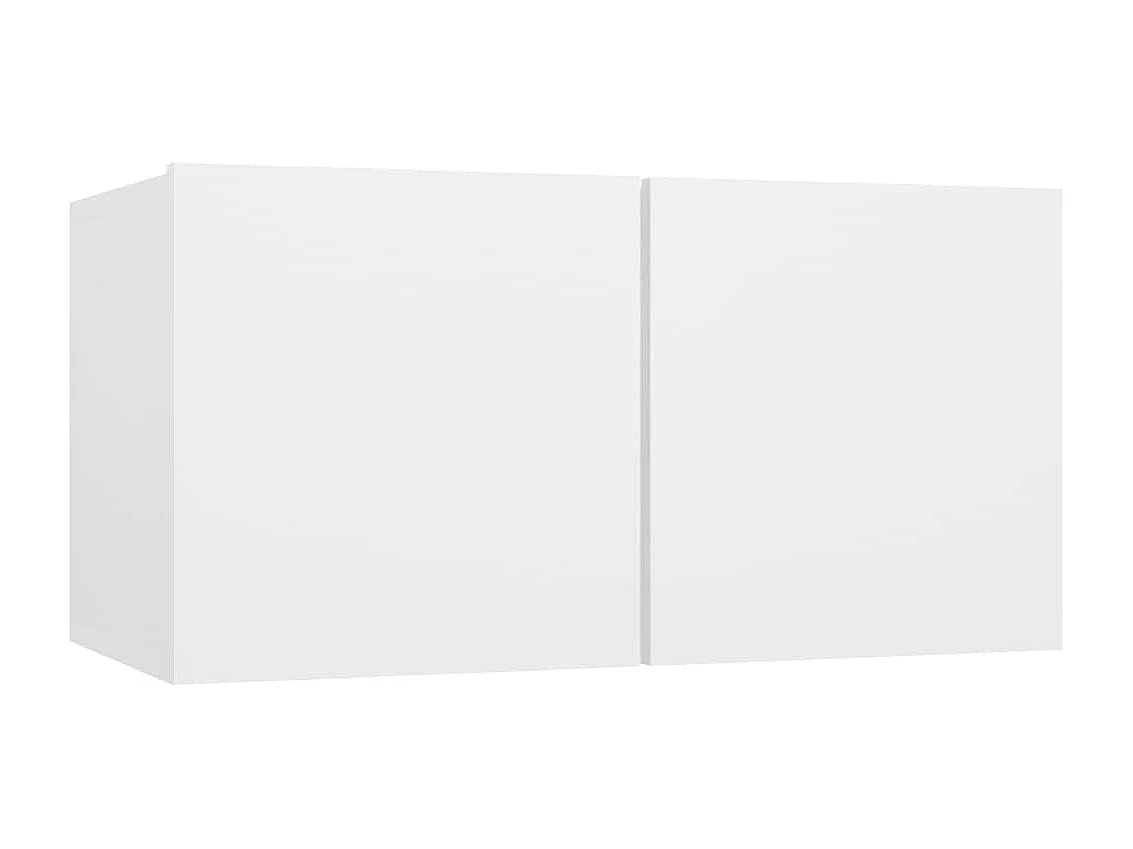 Berkfield 4 Piece TV Cabinet Set White Engineered Wood