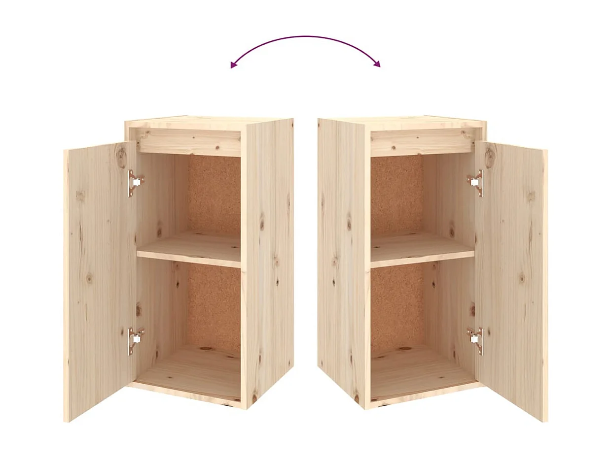 Berkfield TV Cabinets 4 pcs Solid Wood Pine