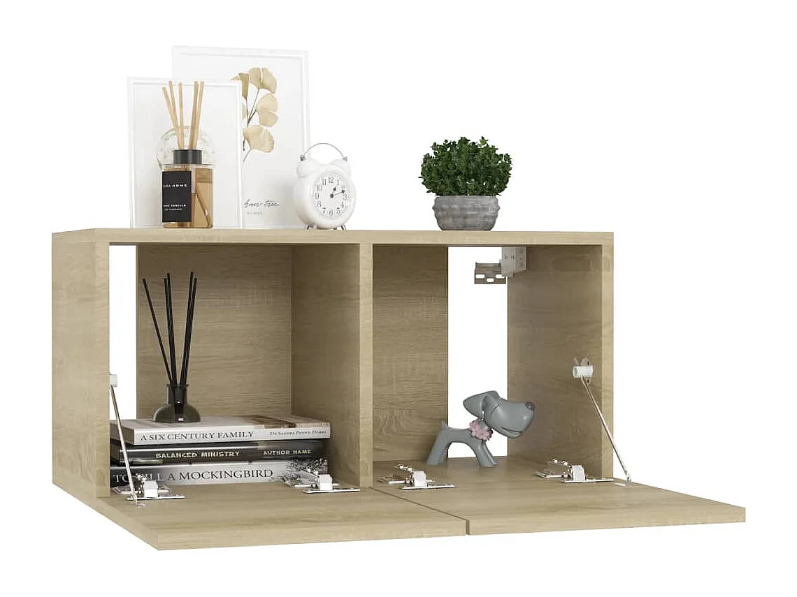 Berkfield TV Cabinets 4 pcs Sonoma Oak 60x30x30 cm Engineered Wood