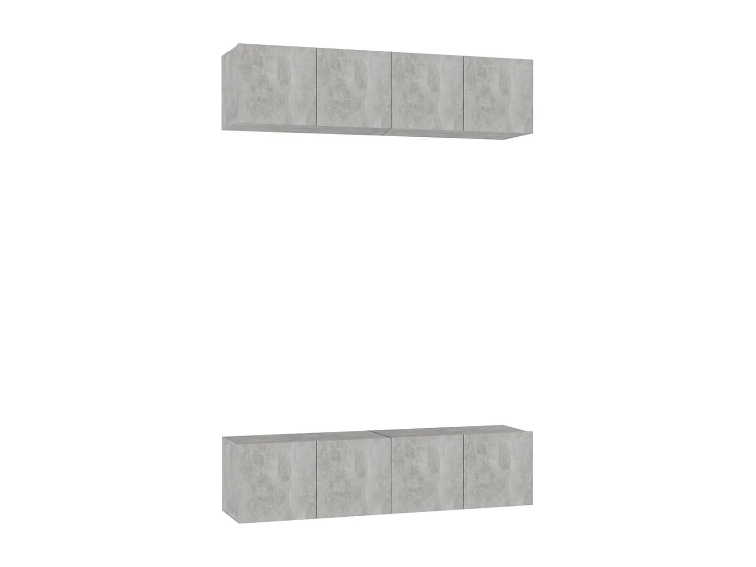 Berkfield TV Cabinets 4 pcs Concrete Grey 60x30x30 cm Engineered Wood