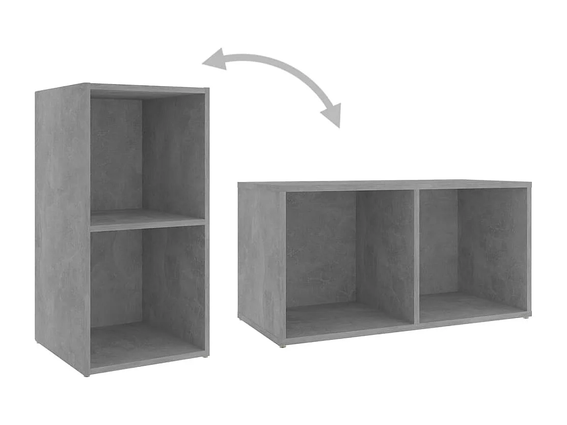 Berkfield TV Cabinets 4 pcs Concrete Grey 72x35x36.5 cm Engineered Wood