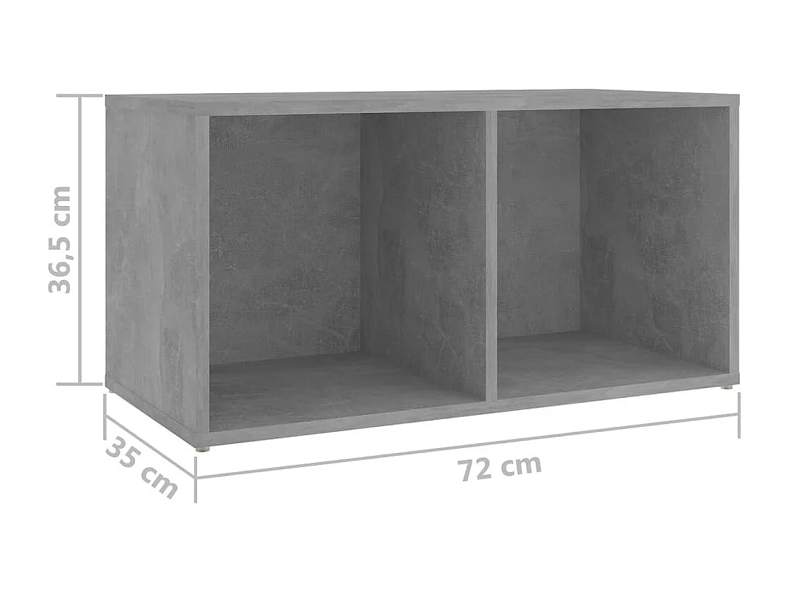 Berkfield TV Cabinets 4 pcs Concrete Grey 72x35x36.5 cm Engineered Wood