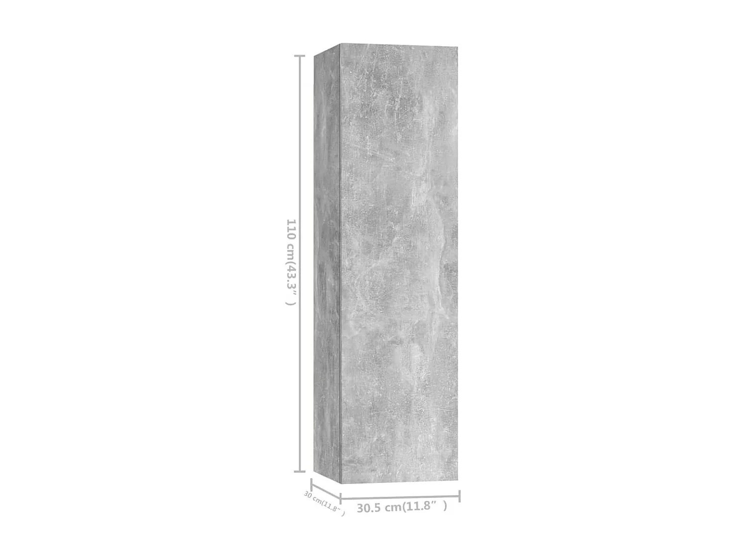 Berkfield 4 Piece TV Cabinet Set Concrete Grey Engineered Wood