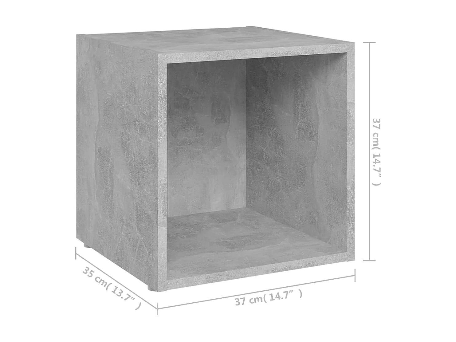 Berkfield TV Cabinets 4 pcs Concrete Grey 37x35x37 cm Engineered Wood