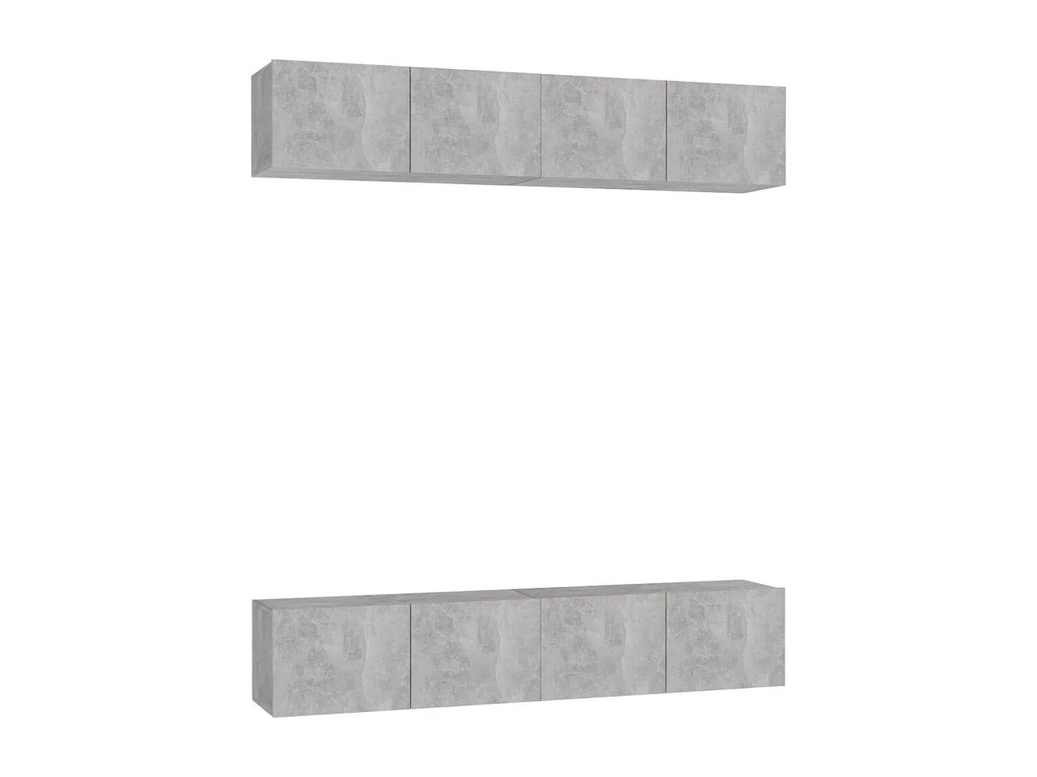 Berkfield TV Cabinets 4 pcs Concrete Grey 80x30x30 cm Engineered Wood