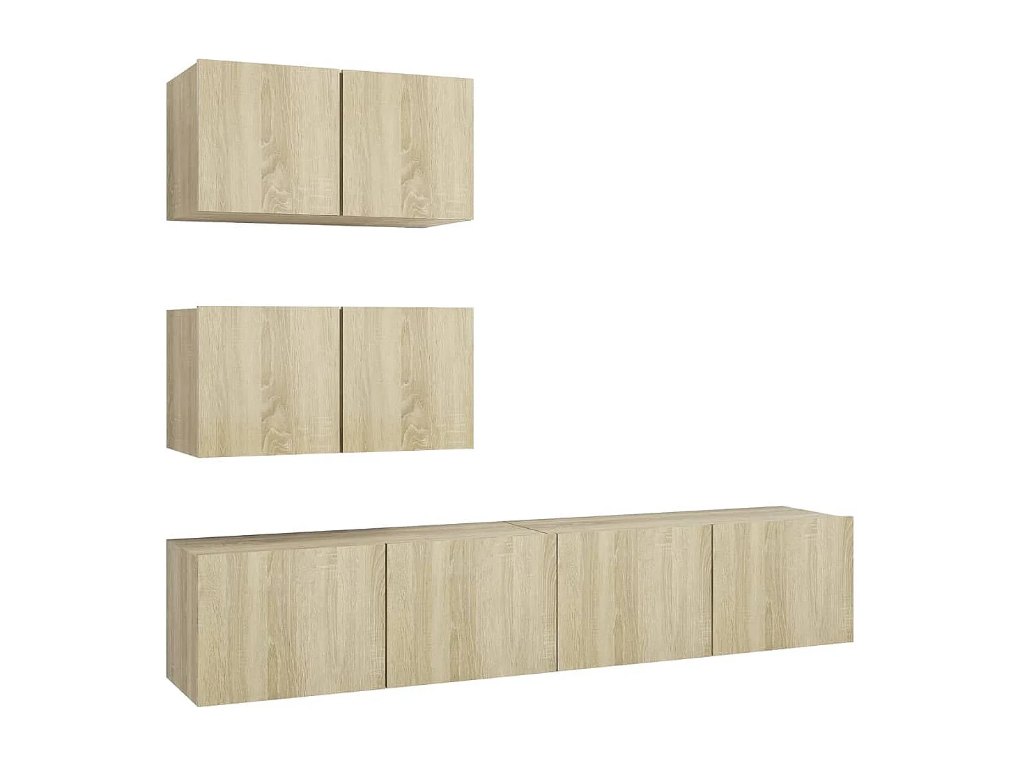 Berkfield 4 Piece TV Cabinet Set Sonoma Oak Engineered Wood