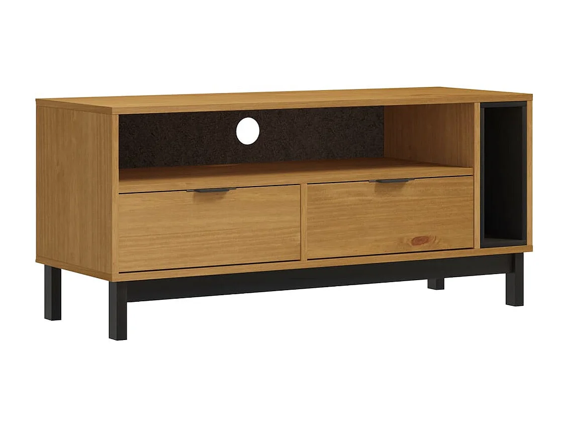 Berkfield TV Cabinet FLAM 110x40x50 cm Solid Wood Pine