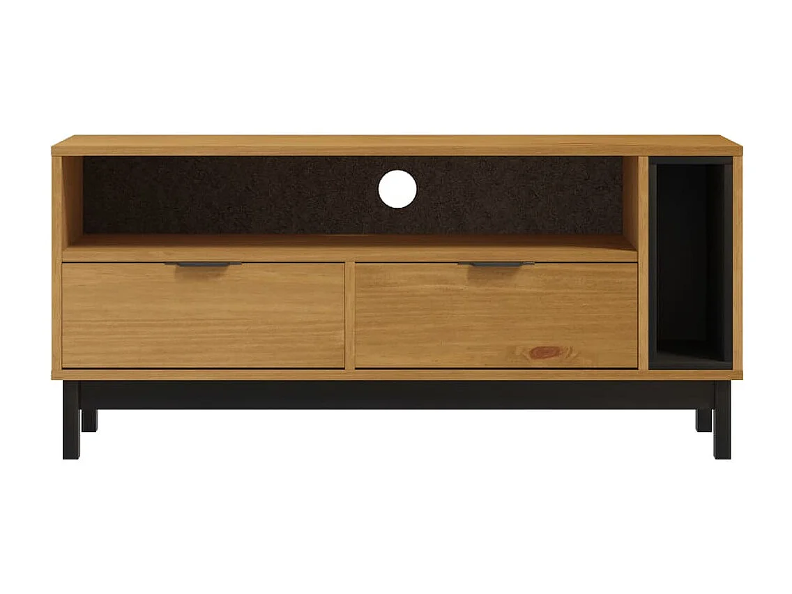 Berkfield TV Cabinet FLAM 110x40x50 cm Solid Wood Pine