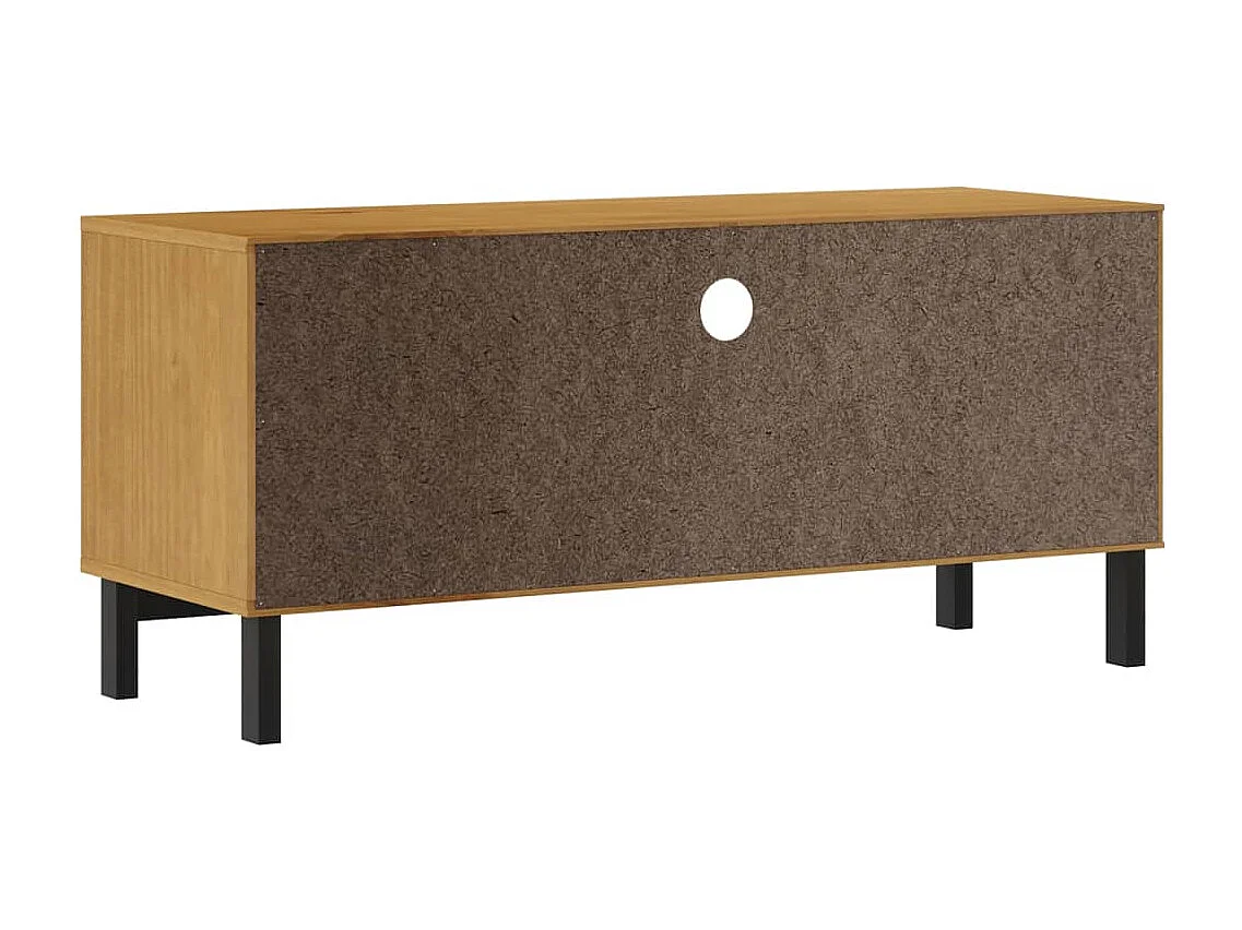 Berkfield TV Cabinet FLAM 110x40x50 cm Solid Wood Pine