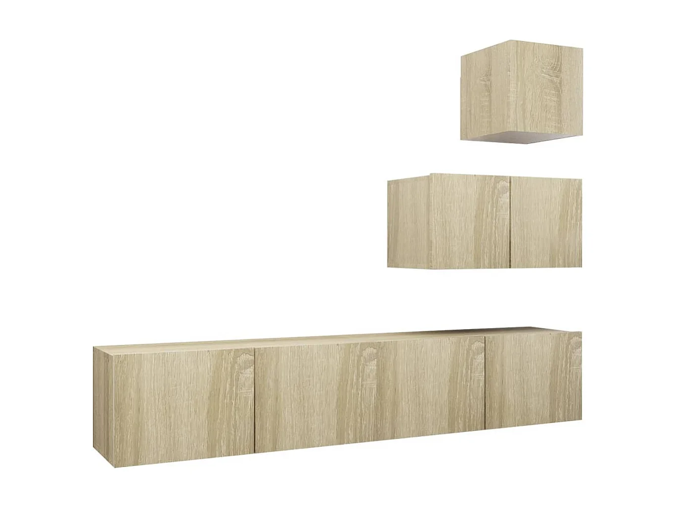 Berkfield 4 Piece TV Cabinet Set Sonoma Oak Engineered Wood