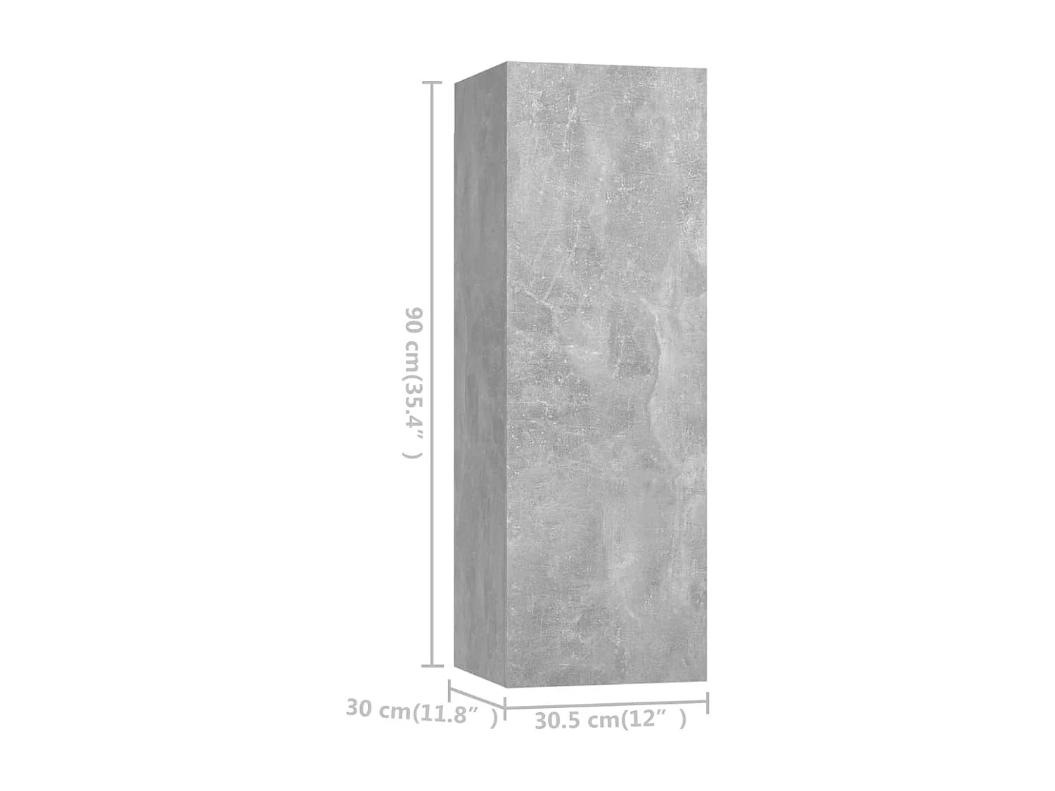 Berkfield 4 Piece TV Cabinet Set Concrete Grey Engineered Wood