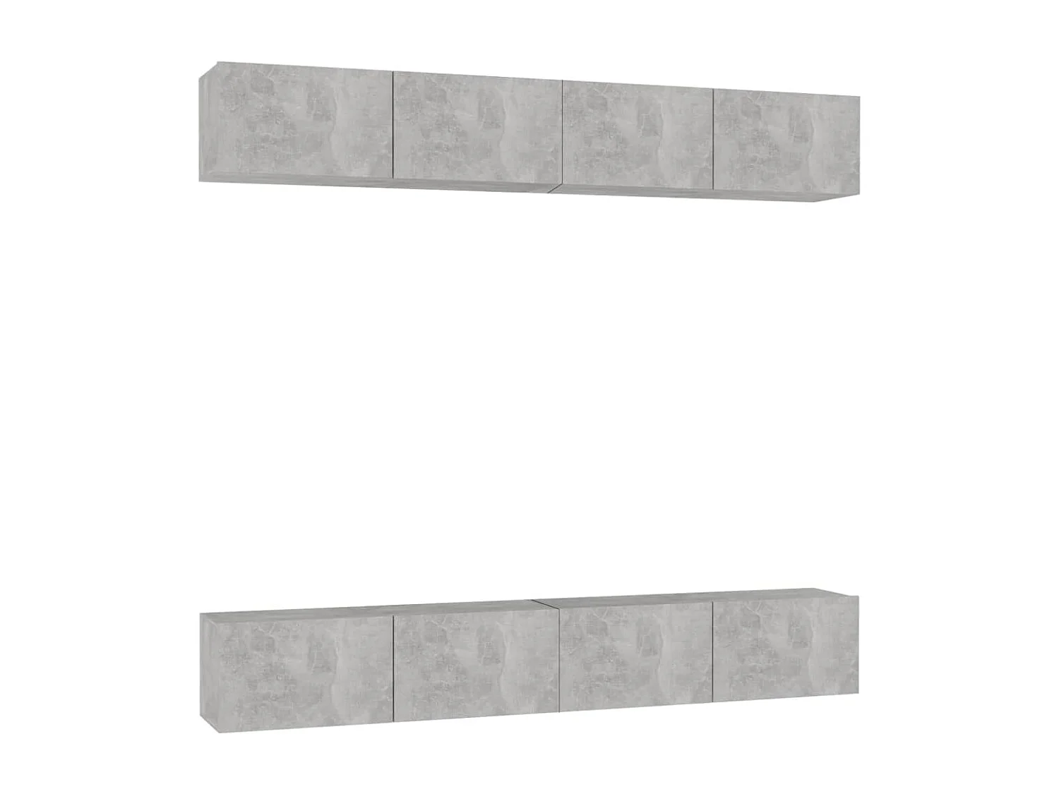 Berkfield TV Cabinets 4 pcs Concrete Grey 100x30x30 cm Engineered Wood