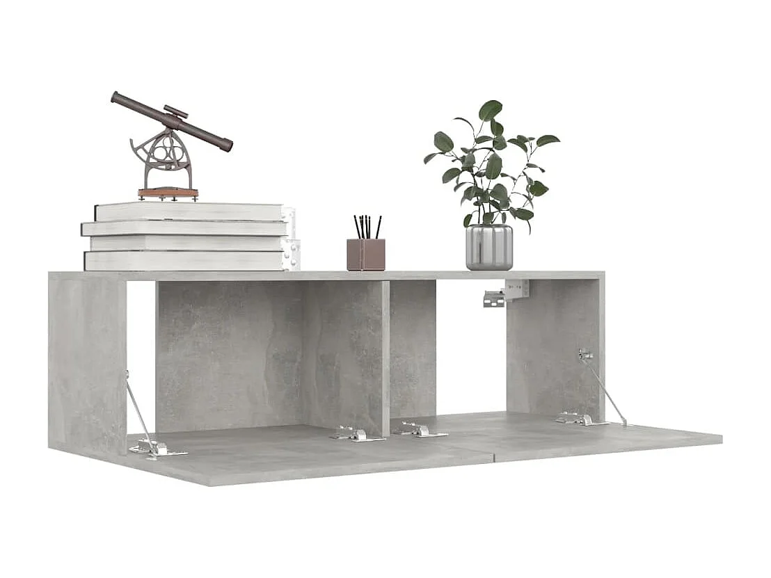Berkfield TV Cabinets 4 pcs Concrete Grey 100x30x30 cm Engineered Wood