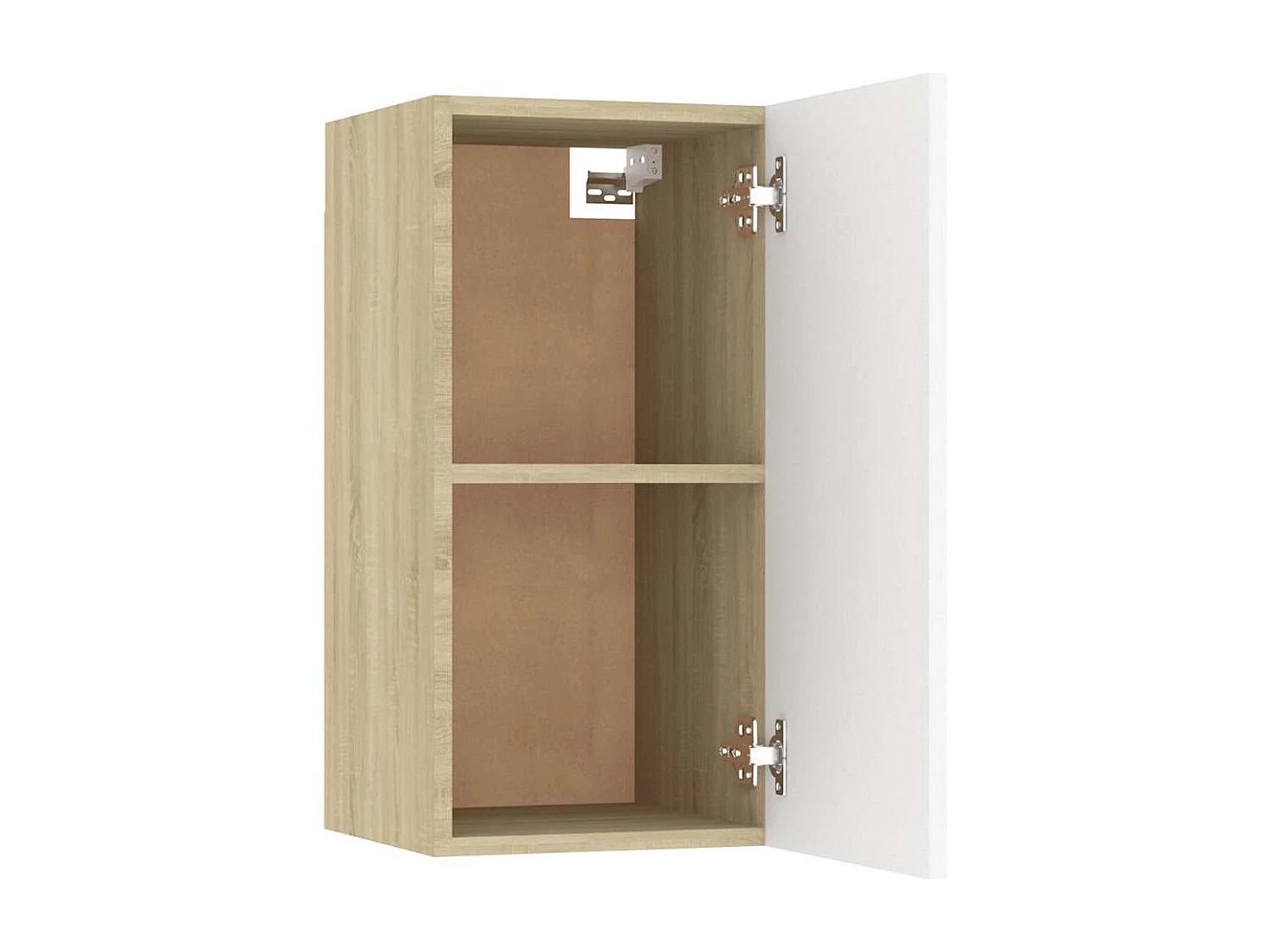 Berkfield TV Cabinet White and Sonoma Oak 30.5x30x60 cm Engineered Wood