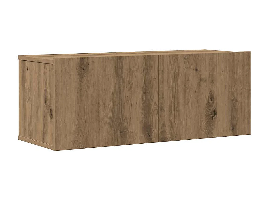 Berkfield 4 Piece TV Cabinet Set Wall-mounted Artisan Oak Engineered Wood