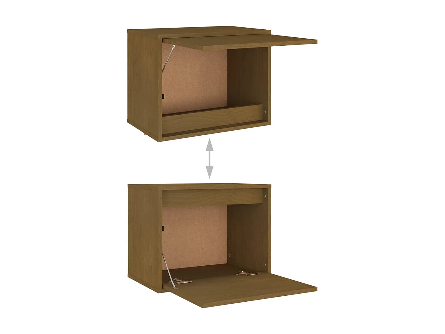 Berkfield TV Cabinets 4 pcs Honey Brown Solid Wood Pine
