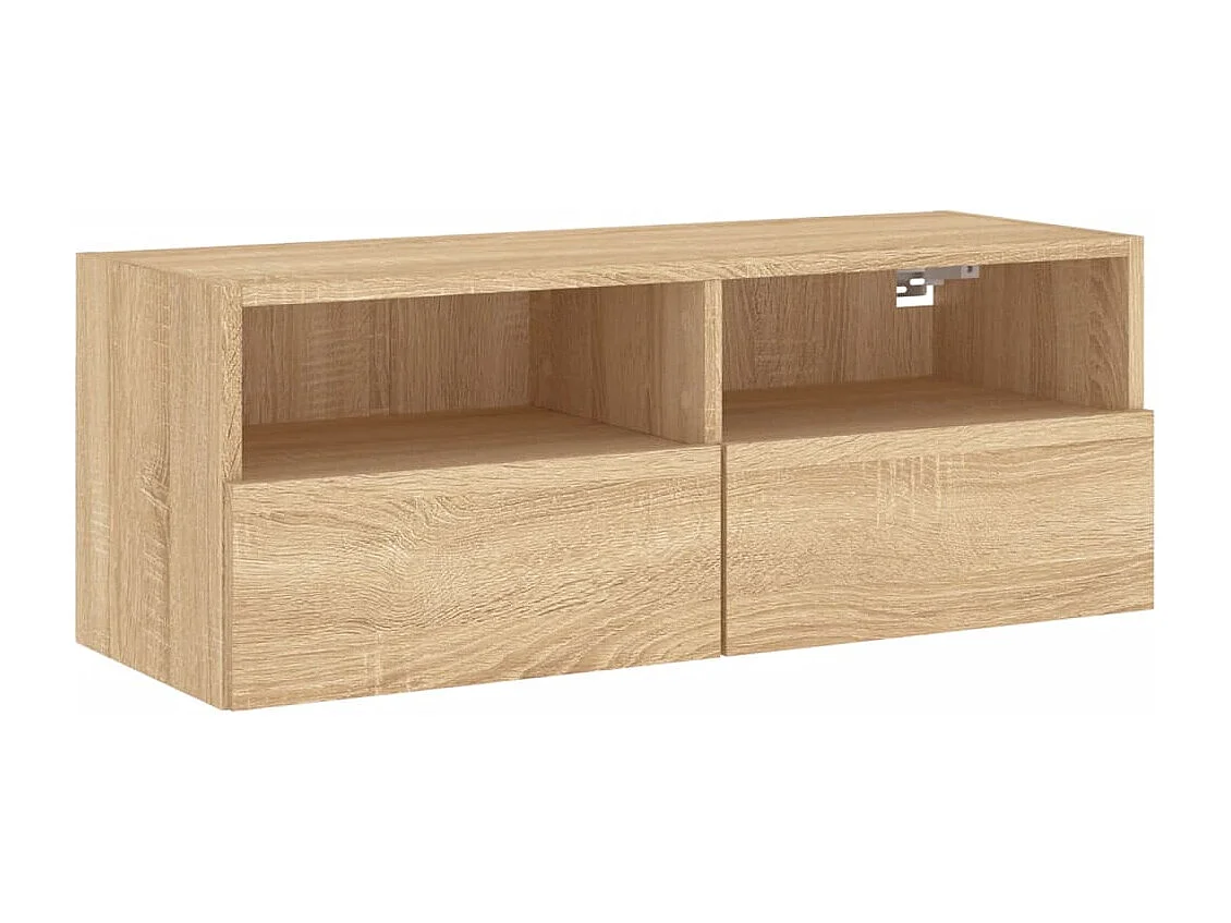 Berkfield TV Wall Cabinet Sonoma Oak 80x30x30 cm Engineered Wood