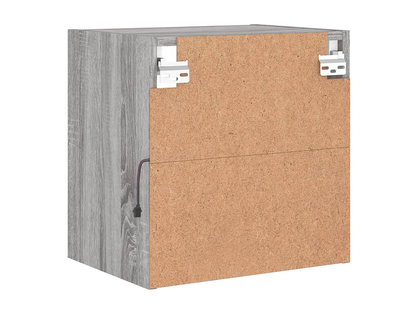 Berkfield Bedside Cabinet with LED Lights Wall-mounted Grey Sonoma