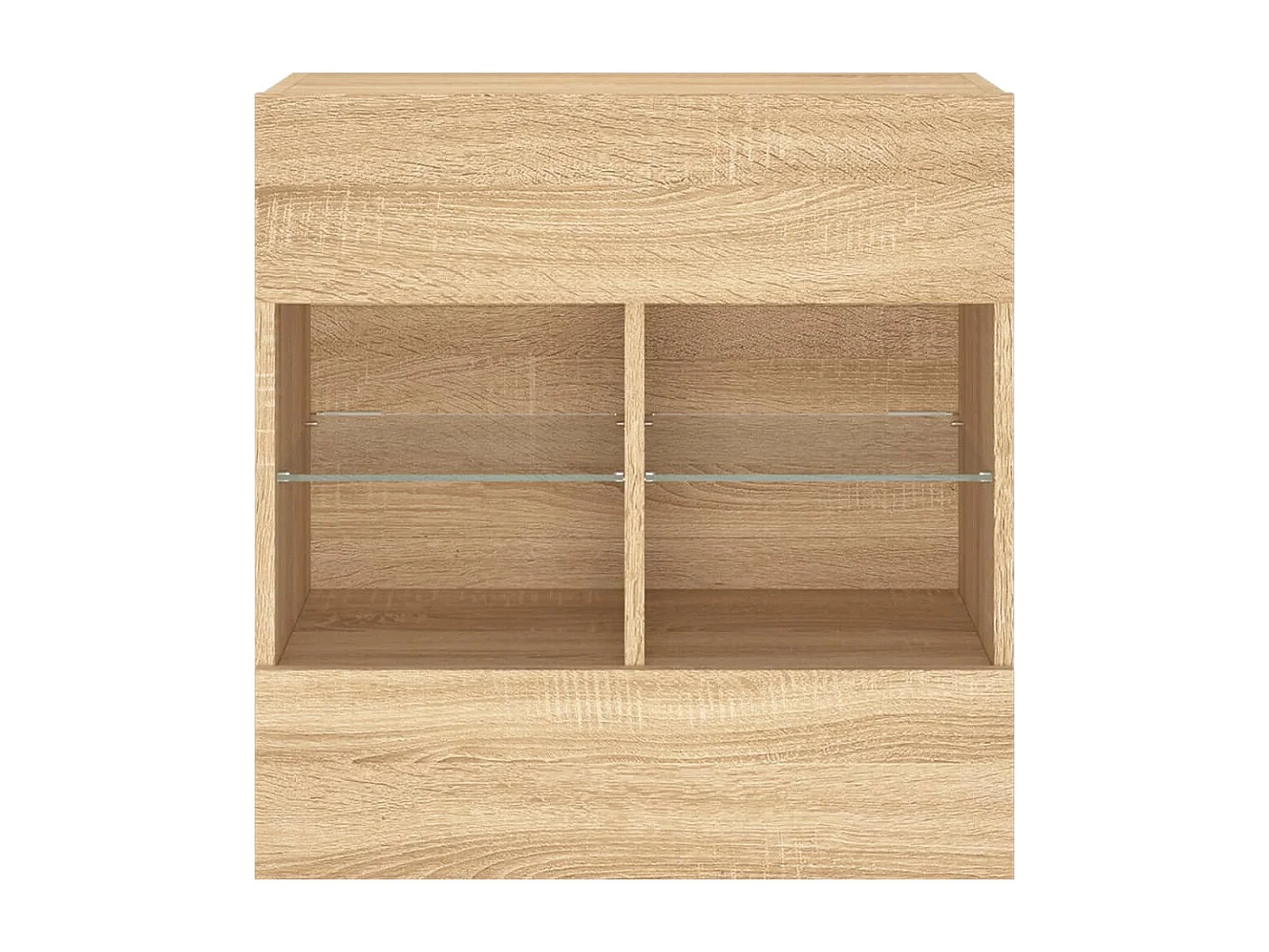 Berkfield TV Wall Cabinet with LED Lights Sonoma Oak 58.5x30x60.5 cm
