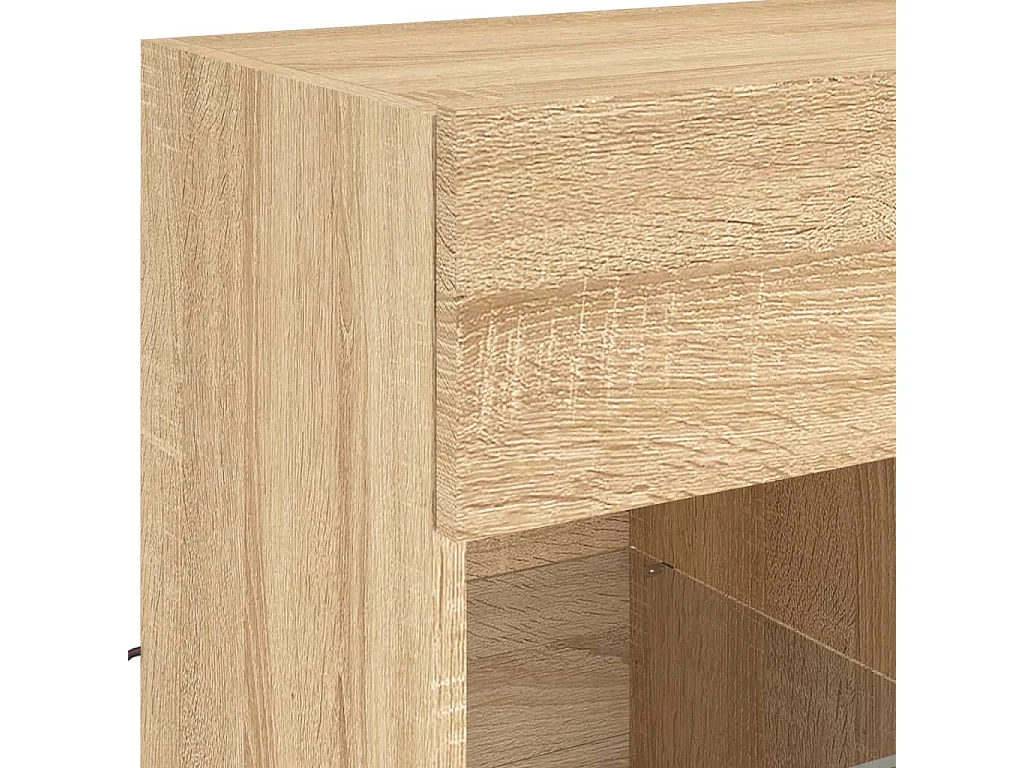 Berkfield TV Wall Cabinet with LED Lights Sonoma Oak 58.5x30x60.5 cm