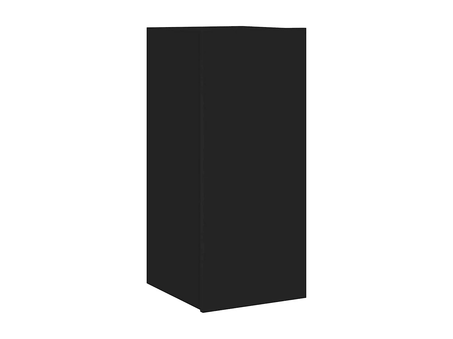 Berkfield TV Wall Cabinet with LED Lights Black 30.5x35x70 cm