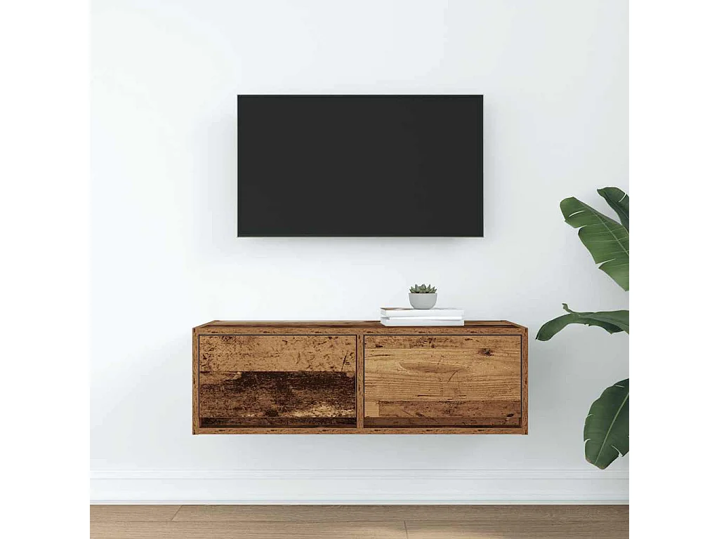 Berkfield TV Cabinet Old Wood 80x31x25.5 cm Engineered Wood