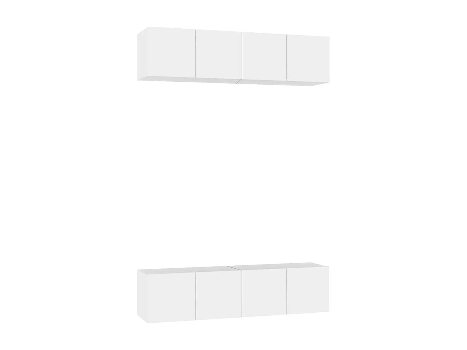 Berkfield TV Cabinets 4 pcs White 60x30x30 cm Engineered Wood