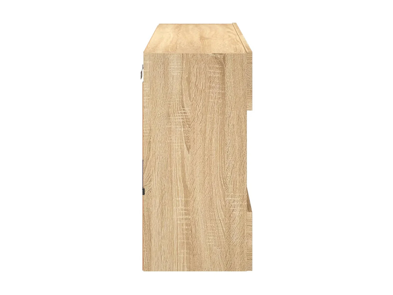 Berkfield TV Wall Cabinet with LED Lights Sonoma Oak 98.5x30x60.5 cm
