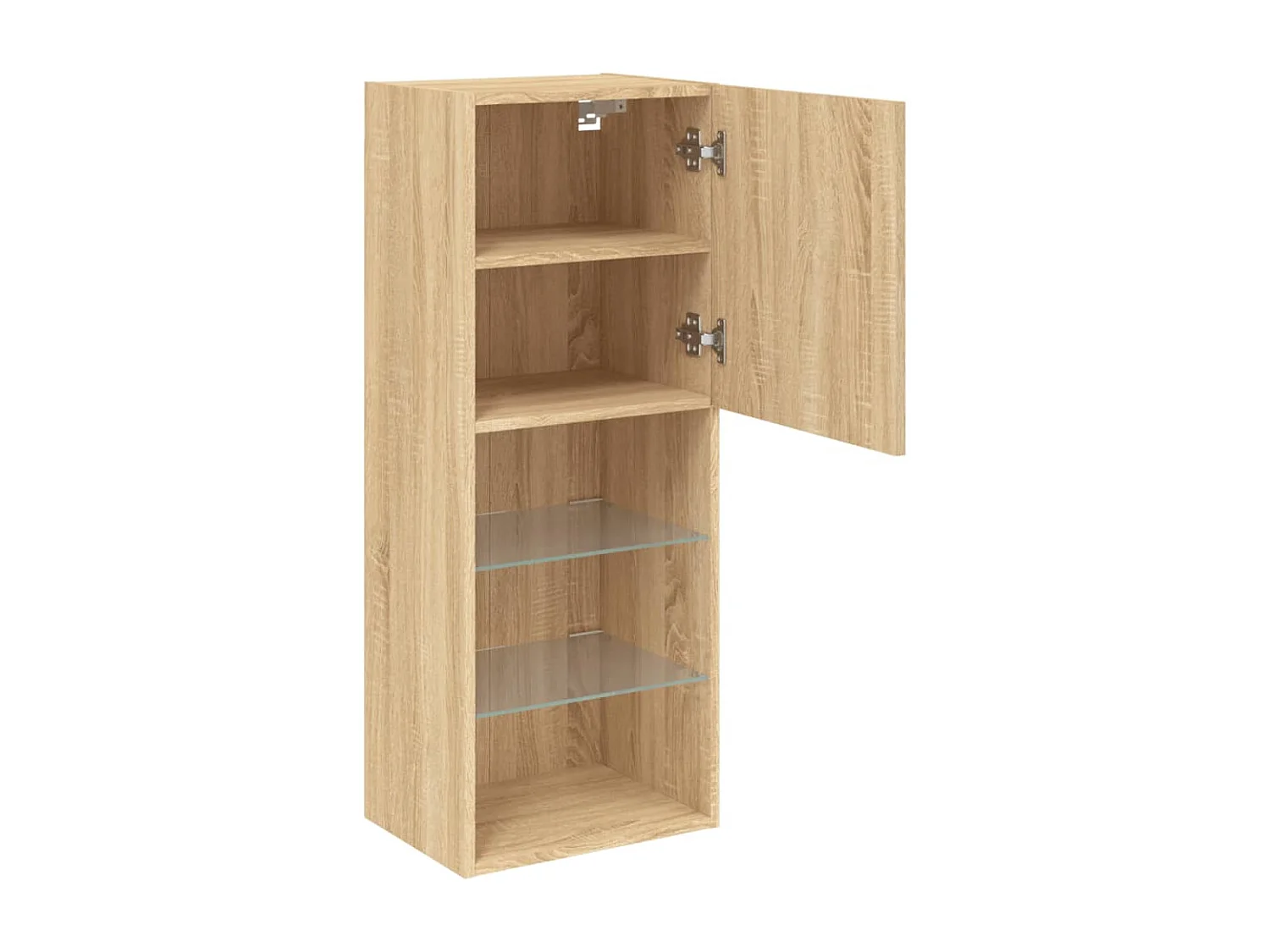 Berkfield TV Cabinet with LED Lights Sonoma Oak 40.5x30x102 cm