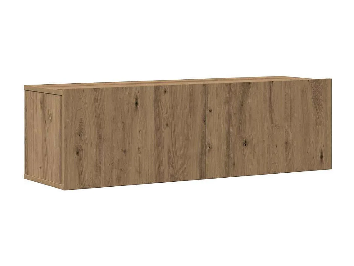 Berkfield 8 Piece TV Cabinet Set Wall-mounted Artisan Oak Engineered Wood