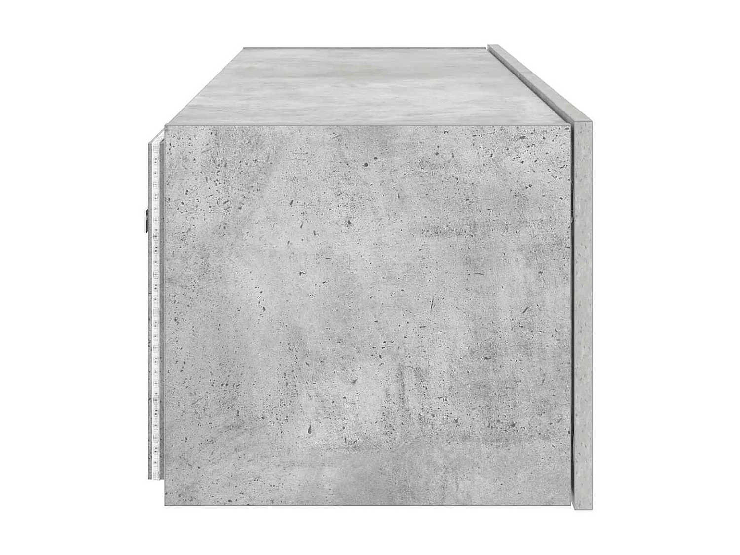 Berkfield TV Wall Cabinet with LED Lights Concrete Grey 100x35x31 cm