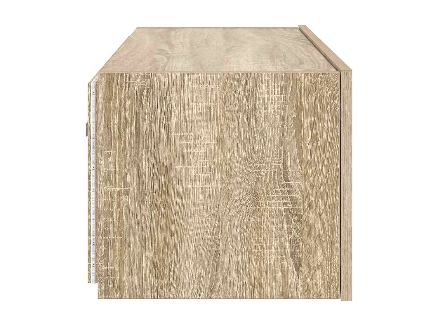 Berkfield TV Wall Cabinet with LED Lights Sonoma Oak 80x35x31 cm
