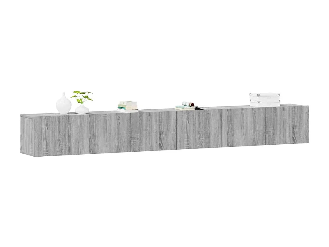 Berkfield 3 Piece TV Cabinet Set Grey Sonoma Engineered Wood