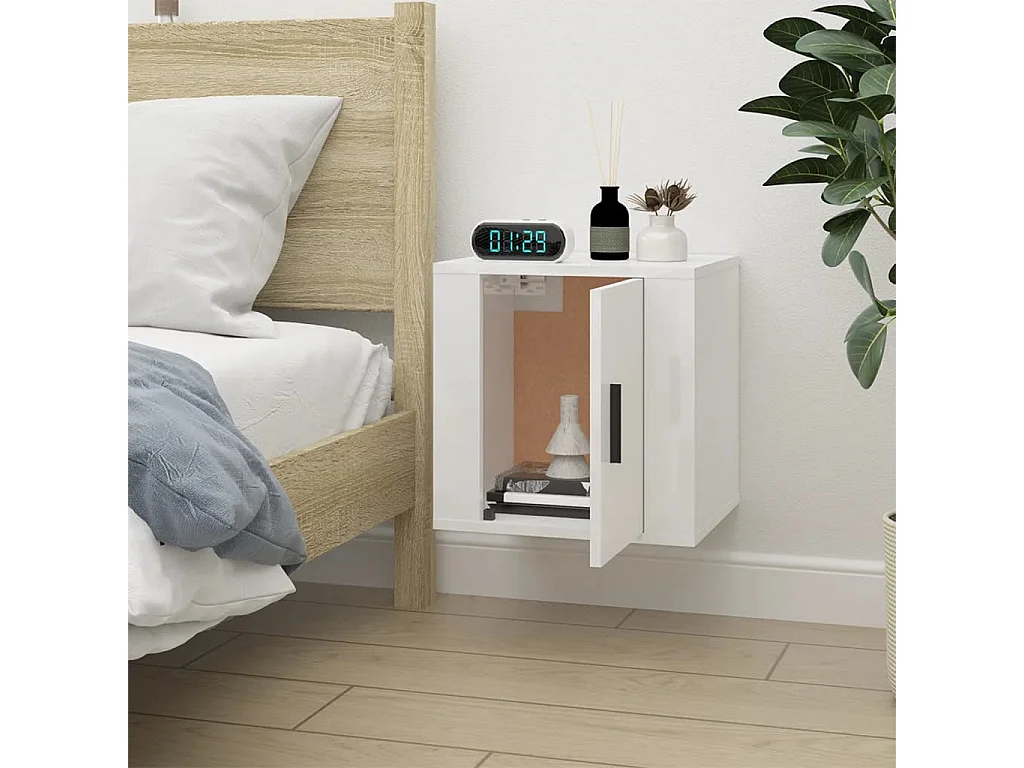 Berkfield Wall Mounted TV Cabinet High Gloss White 40x34,5x40 cm