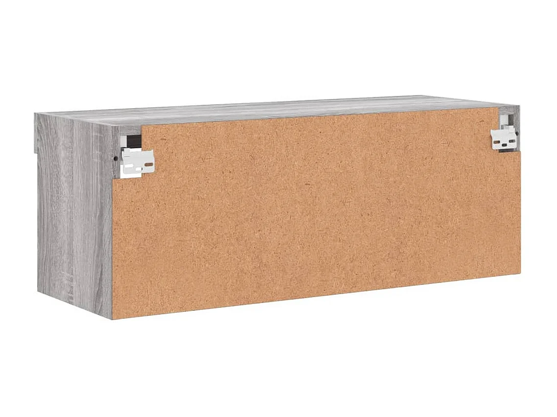 Berkfield TV Cabinet with LED Lights Grey Sonoma 80x30x30 cm