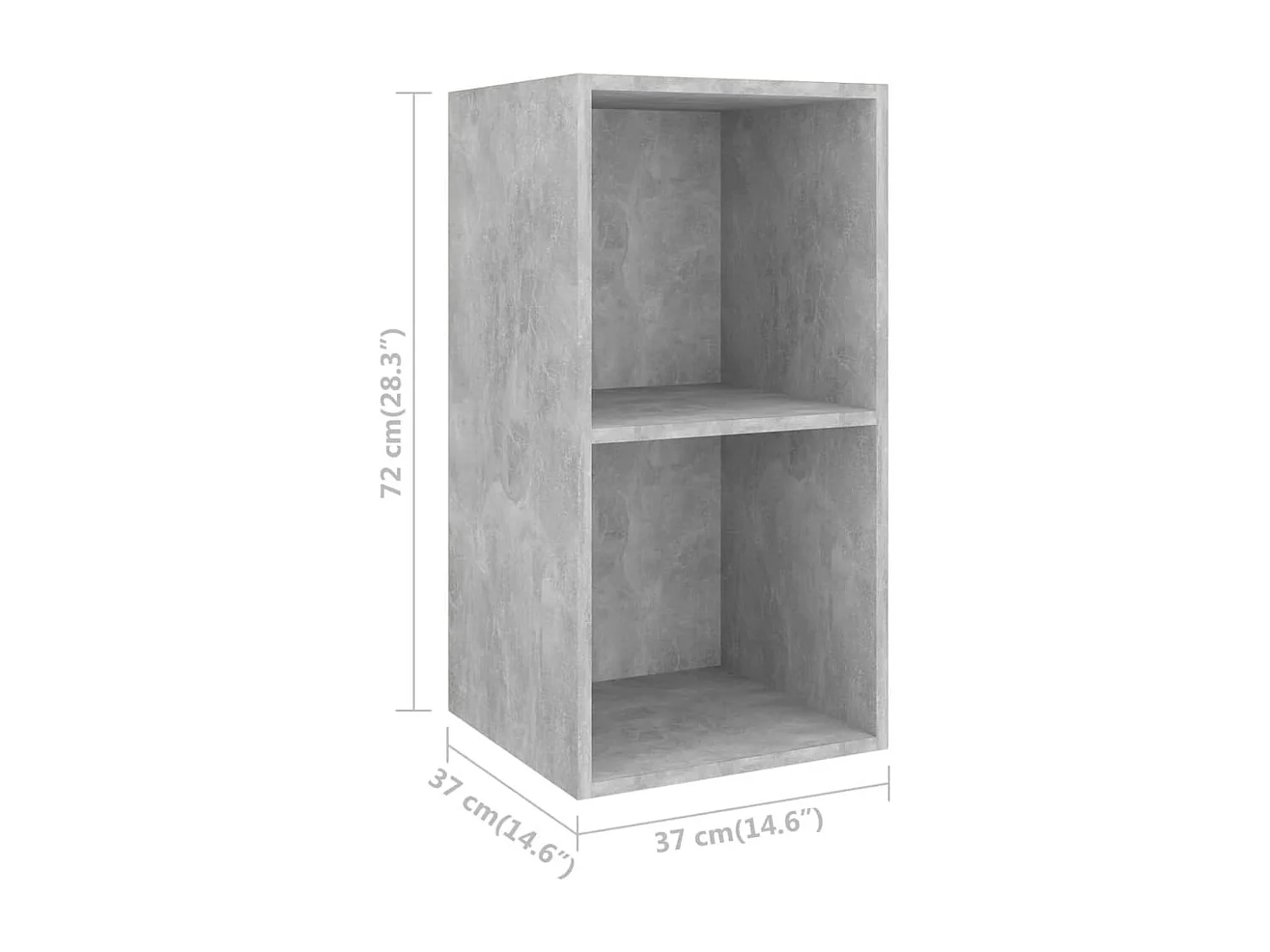 Berkfield Wall-mounted TV Cabinets 4 pcs Concrete Grey Engineered Wood