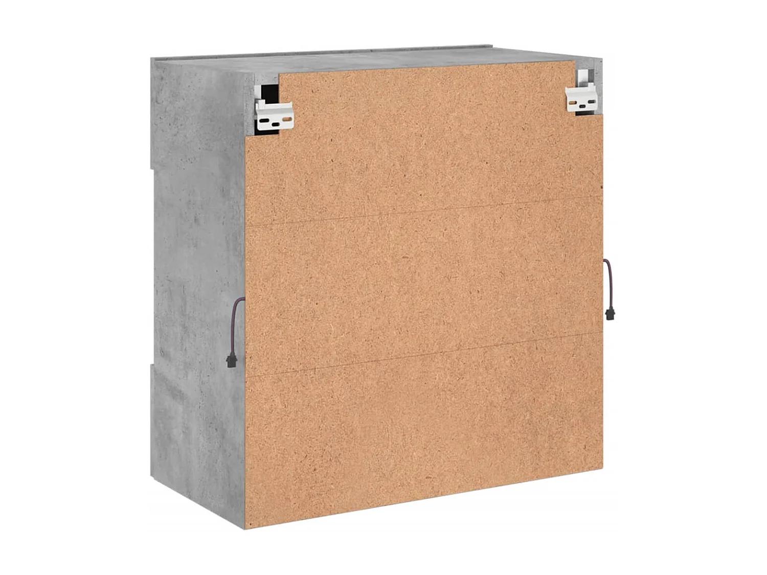 Berkfield TV Wall Cabinet with LED Lights Concrete Grey 58.5x30x60.5 cm
