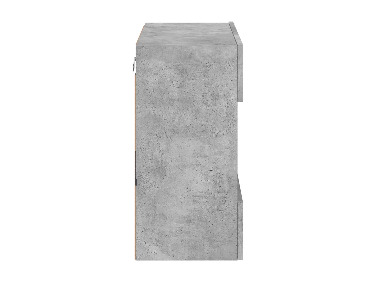 Berkfield TV Wall Cabinet with LED Lights Concrete Grey 58.5x30x60.5 cm
