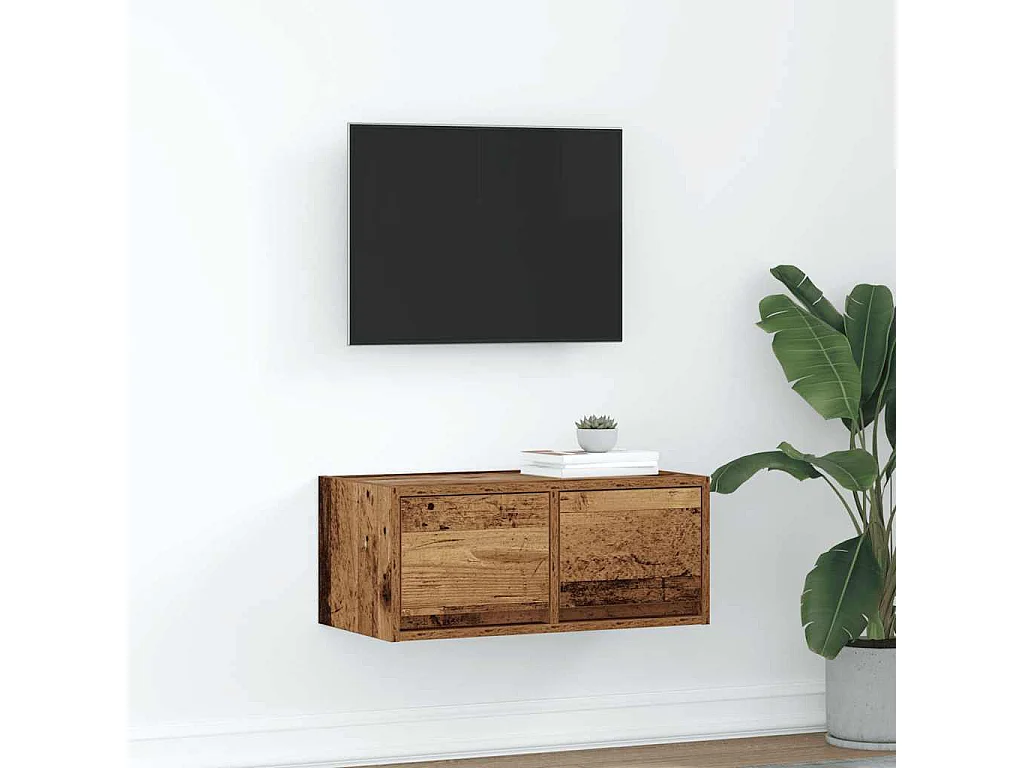 Berkfield TV Cabinet Old Wood 60x31x25.5 cm Engineered Wood