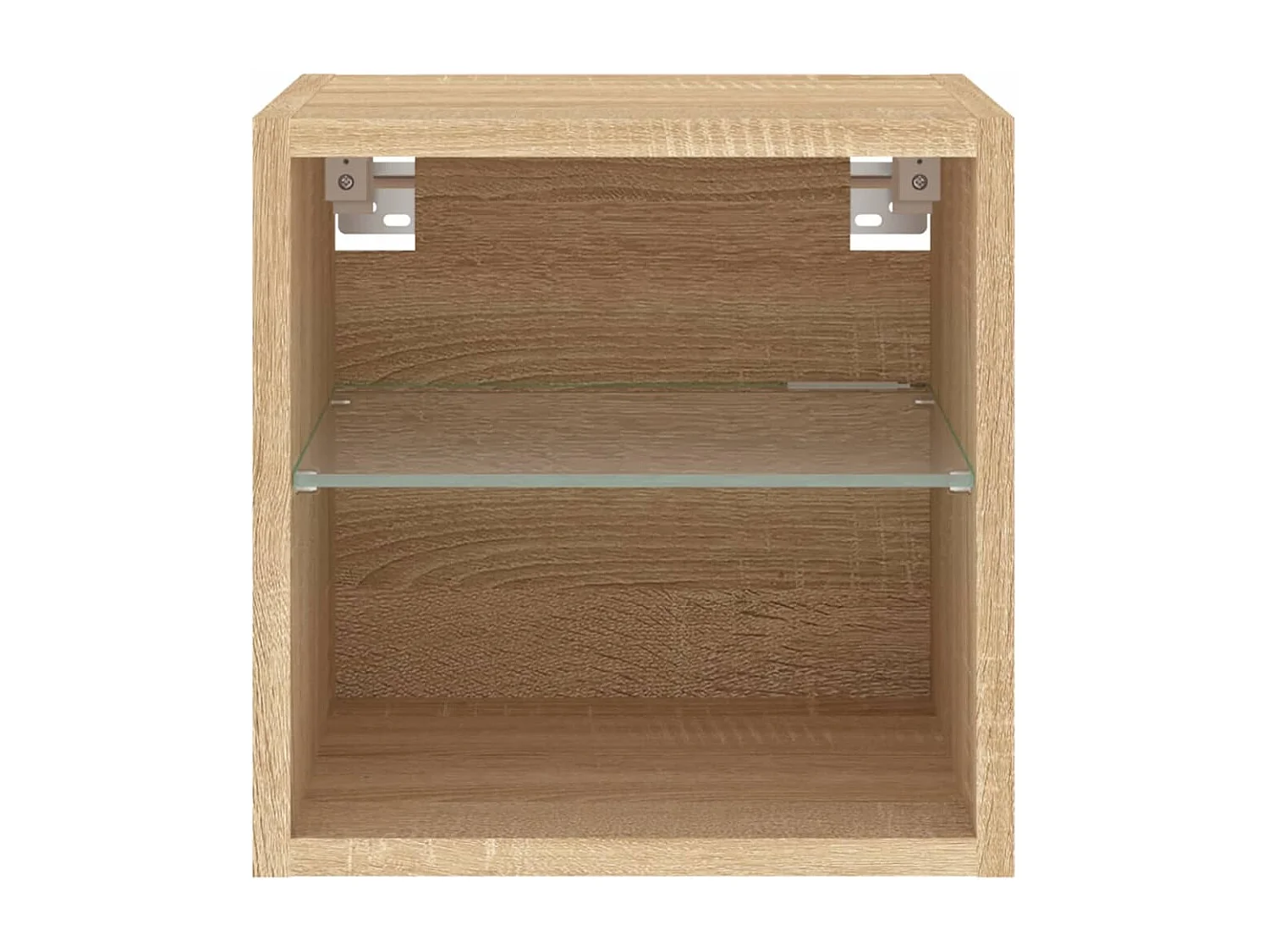 Berkfield TV Wall Cabinet with LED Lights Sonoma Oak 30x28.5x30 cm