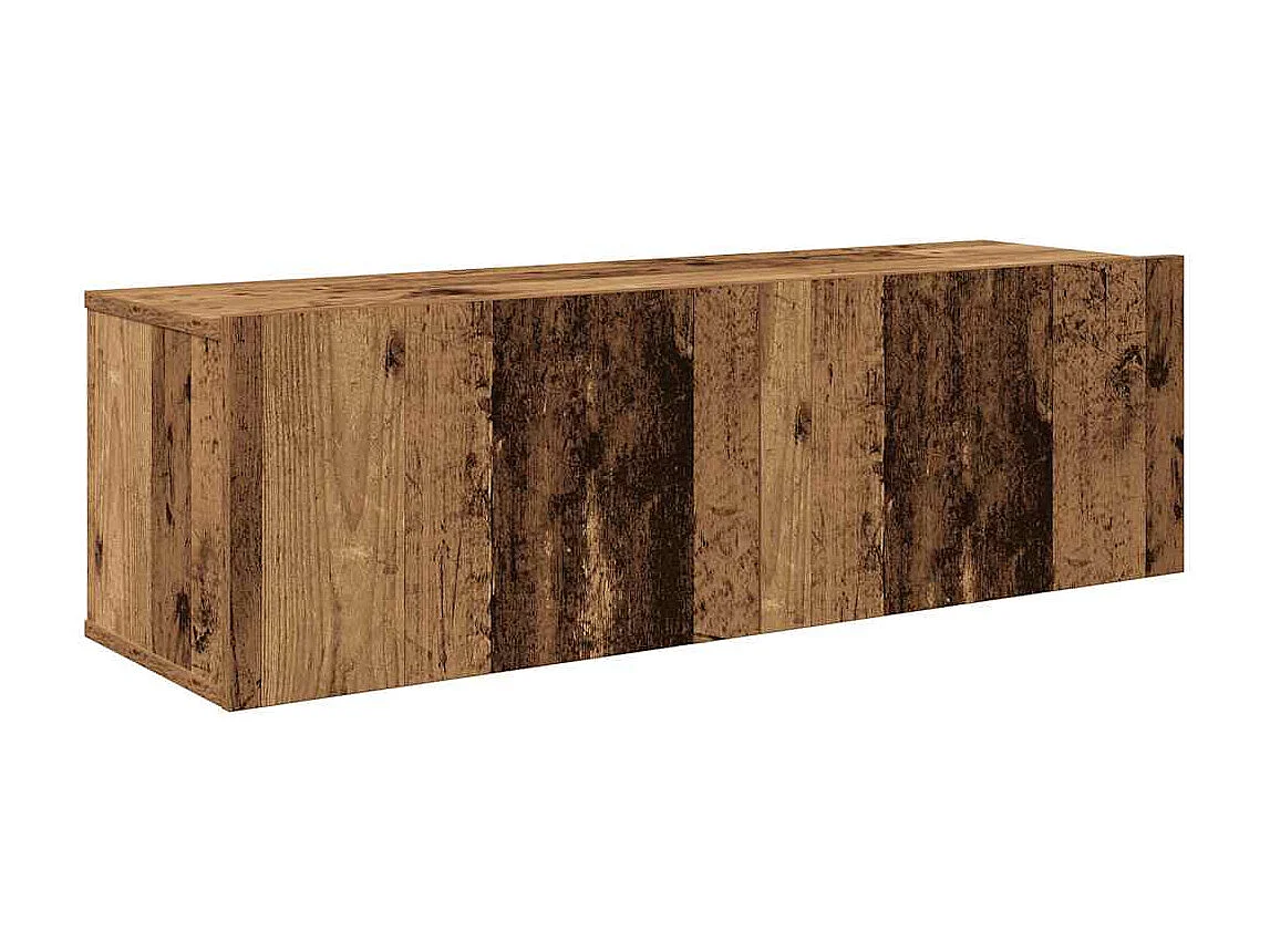 Berkfield 4 Piece TV Cabinet Set Wall-mounted Old Wood Engineered Wood