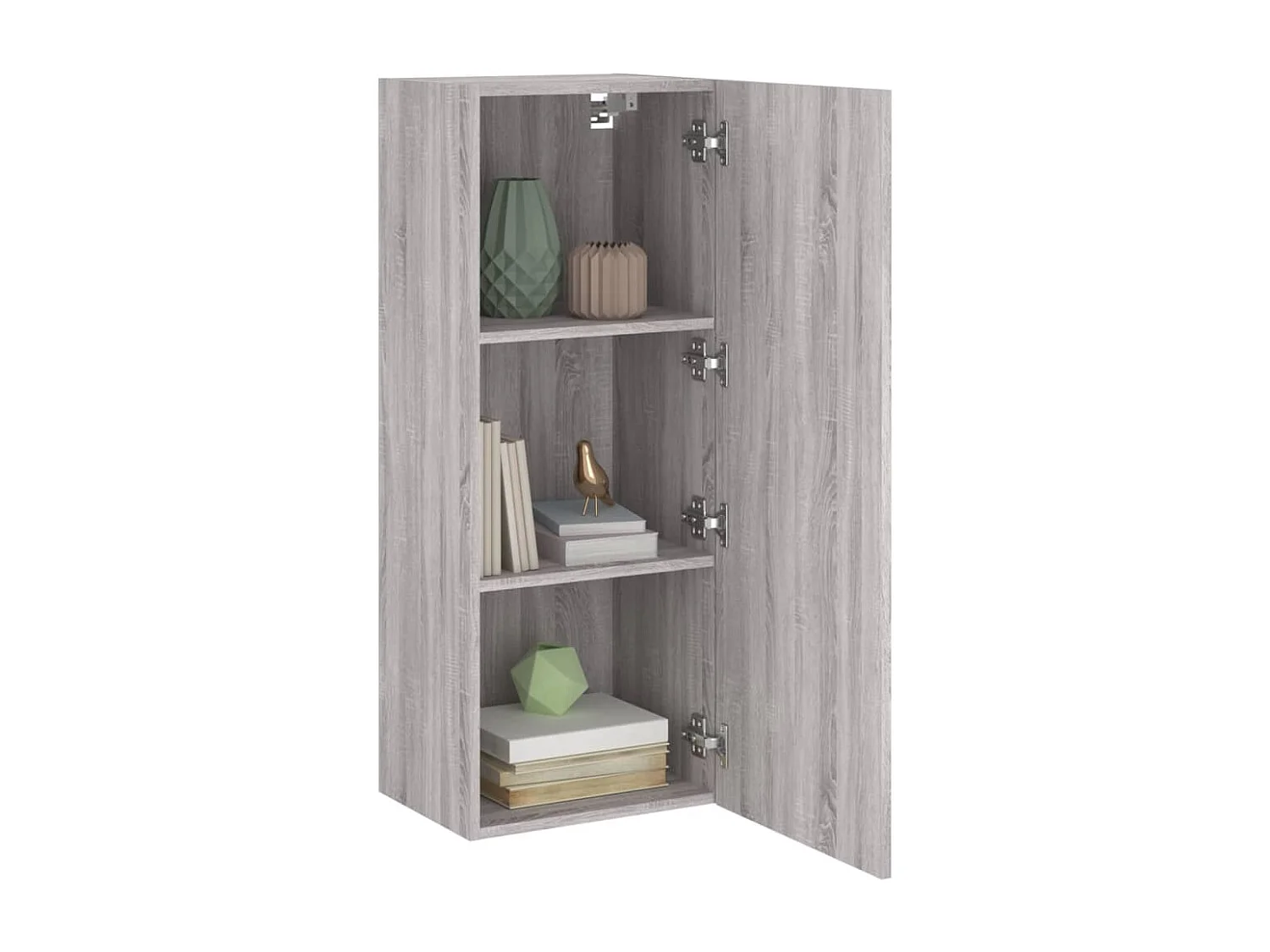 Berkfield TV Wall Cabinet Grey Sonoma 40.5x30x102 cm Engineered Wood