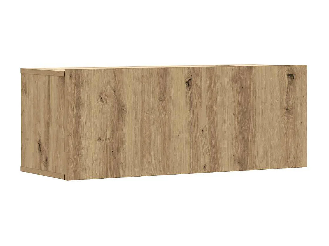 Berkfield 8 Piece TV Cabinet Set Wall-mounted Artisan Oak Engineered Wood