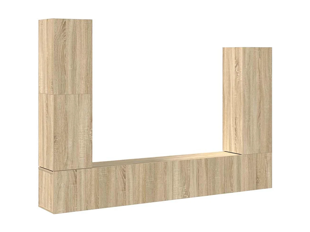 Berkfield 4 Piece TV Cabinet Set Sonoma Oak Engineered Wood