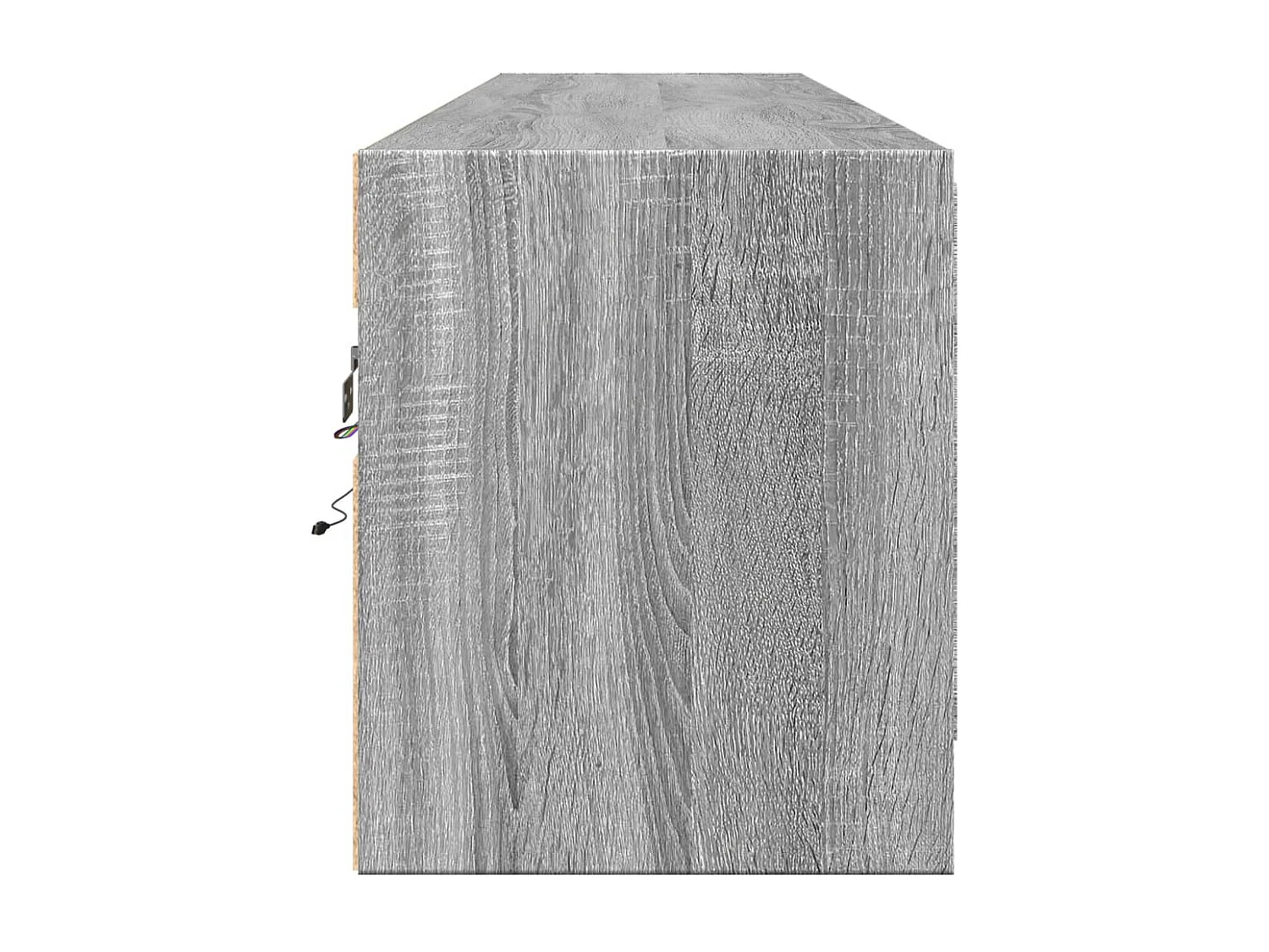 Berkfield TV Wall Cabinet with LED Grey Sonoma 180x31x38 cm