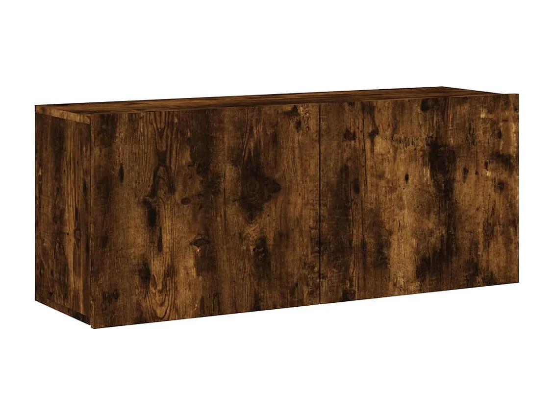 Berkfield TV Cabinet Wall-mounted Smoked Oak 100x30x41 cm