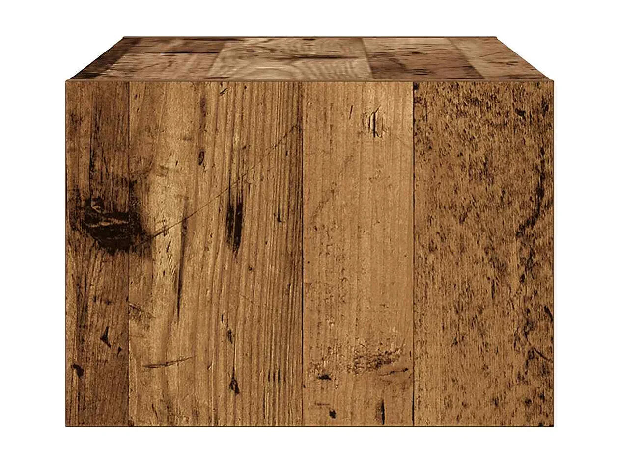 Berkfield TV Cabinet with LED Lights Old Wood 75x35.5x25 cm